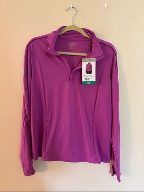 New Mondetta Women's Magenta Half-Zip Athletic Pullover